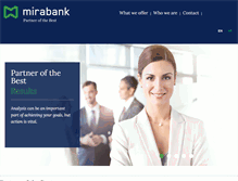 Tablet Screenshot of mirabankserbia.com